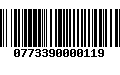 Código de Barras 0773390000119