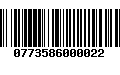 Código de Barras 0773586000022