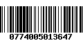 Código de Barras 0774005013647