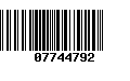 Código de Barras 07744792