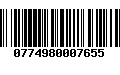 Código de Barras 0774980007655