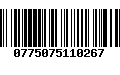 Código de Barras 0775075110267