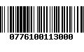 Código de Barras 0776100113000