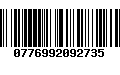 Código de Barras 0776992092735