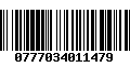 Código de Barras 0777034011479
