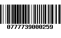 Código de Barras 0777739000259
