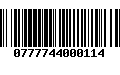 Código de Barras 0777744000114