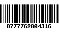 Código de Barras 0777762004316