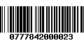 Código de Barras 0777842000023