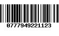 Código de Barras 0777949221123