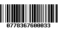Código de Barras 0778367600033