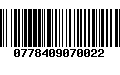 Código de Barras 0778409070022