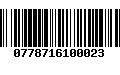Código de Barras 0778716100023