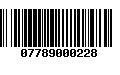 Código de Barras 07789000228