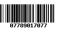 Código de Barras 07789017077