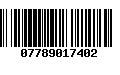 Código de Barras 07789017402