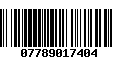 Código de Barras 07789017404