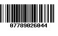 Código de Barras 07789026044