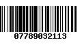 Código de Barras 07789032113