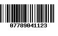 Código de Barras 07789041123
