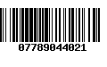 Código de Barras 07789044021