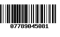 Código de Barras 07789045081