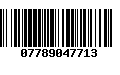 Código de Barras 07789047713