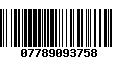 Código de Barras 07789093758