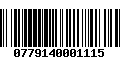 Código de Barras 0779140001115