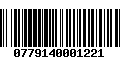 Código de Barras 0779140001221