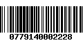 Código de Barras 0779140002228