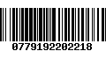 Código de Barras 0779192202218