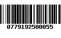Código de Barras 0779192500055