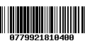 Código de Barras 0779921810400