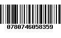 Código de Barras 0780746058359