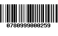 Código de Barras 0780999000259