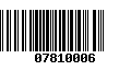 Código de Barras 07810006