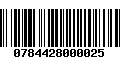 Código de Barras 0784428000025