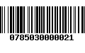 Código de Barras 0785030000021