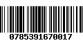 Código de Barras 0785391670017
