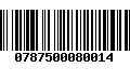 Código de Barras 0787500080014