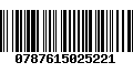 Código de Barras 0787615025221