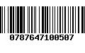 Código de Barras 0787647100507