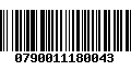 Código de Barras 0790011180043