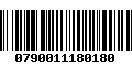 Código de Barras 0790011180180