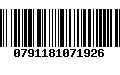 Código de Barras 0791181071926