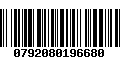 Código de Barras 0792080196680