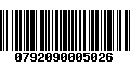 Código de Barras 0792090005026