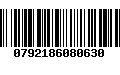 Código de Barras 0792186080630