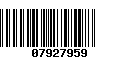 Código de Barras 07927959